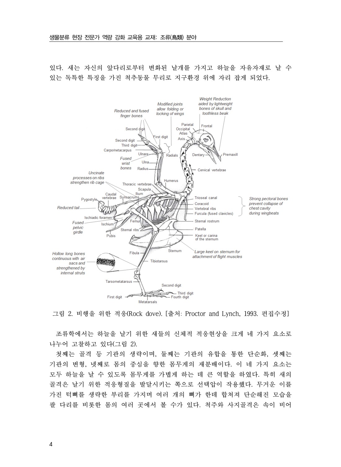 생물분류 현장전문가 역량강화 교육용교재 (조류)(鳥類)